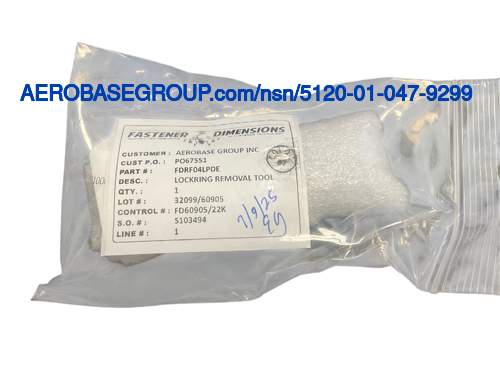 Εικόνα του εθνικού αριθμού αποθέματος  5120-01-047-9299